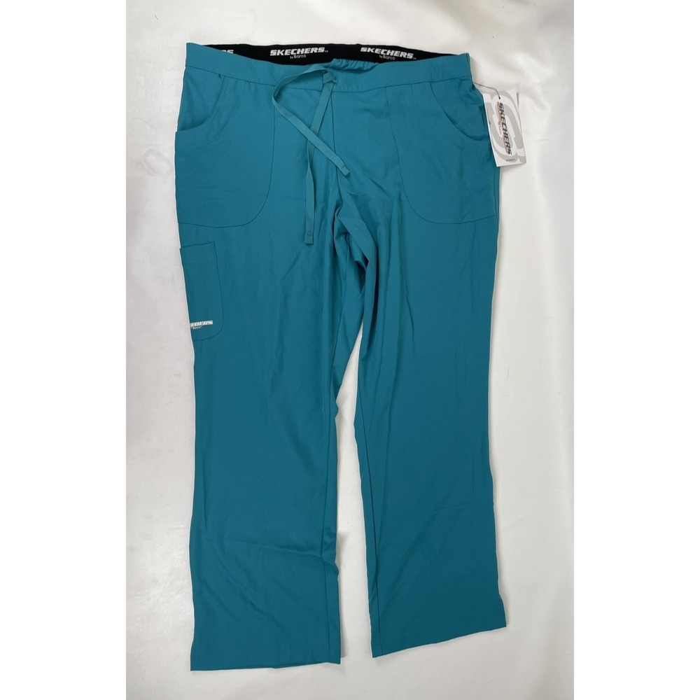 Skechers Barco Scrubs 3PKT Reliance Cargo Drawstring Pants Womens 2XL Teal NWT